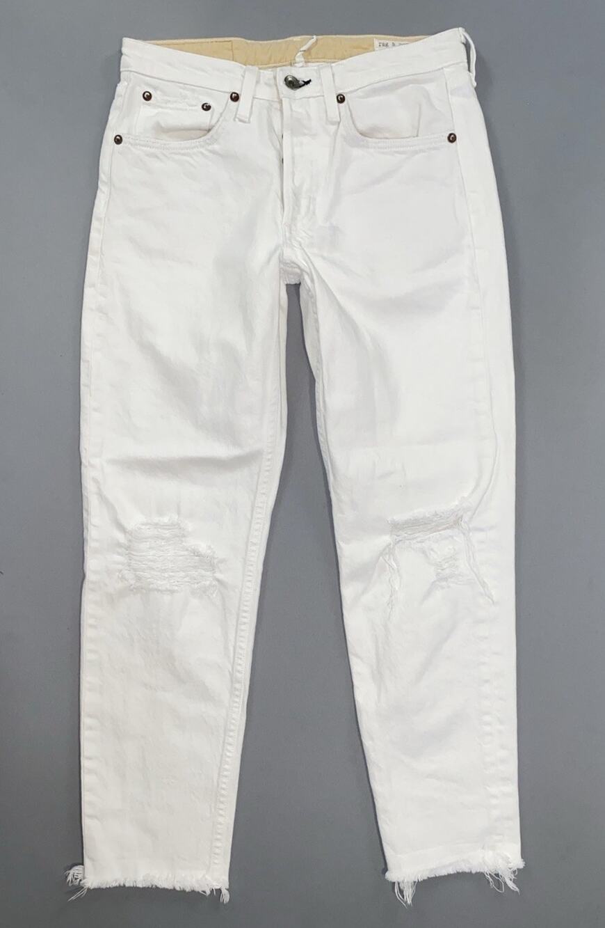 Rag & Bone 'Rosa Mid-Rise Boyfriend' Button Fly Destroyed Stretch Denim Jeans 24